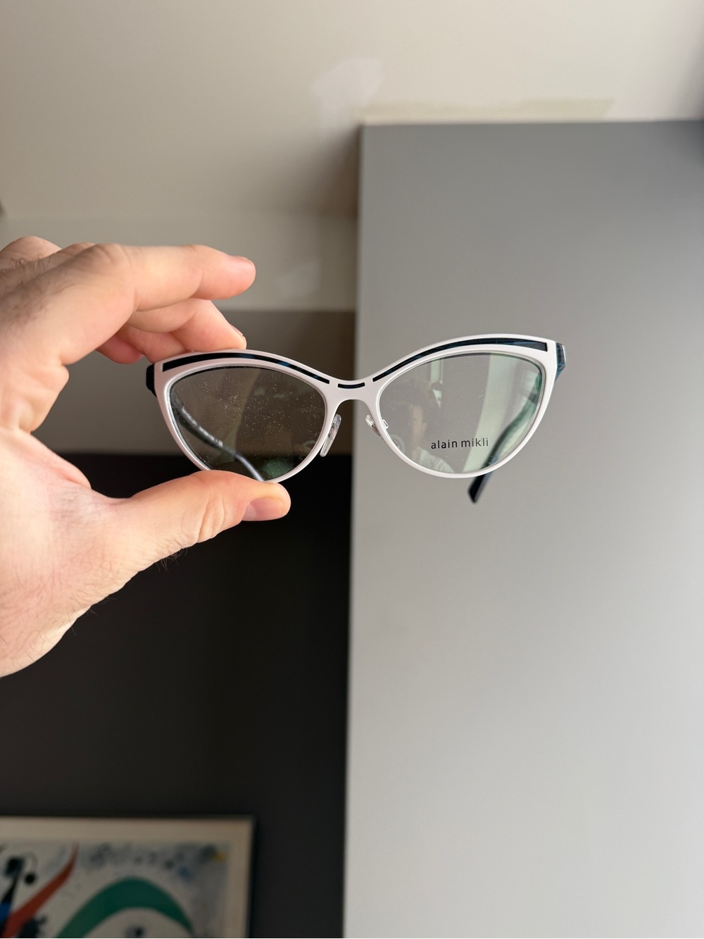 Alain Mikli A03072 White Cat-Eye Women's Eyeglasses